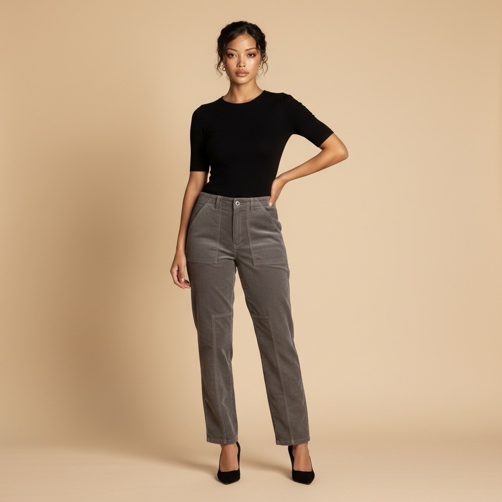 Banana Republic Olive Corduroy Pants NWT 8 LONG